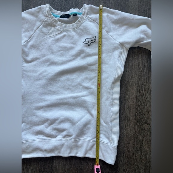 Fox White and Teal Sweatshirt - Picture 4 of 6